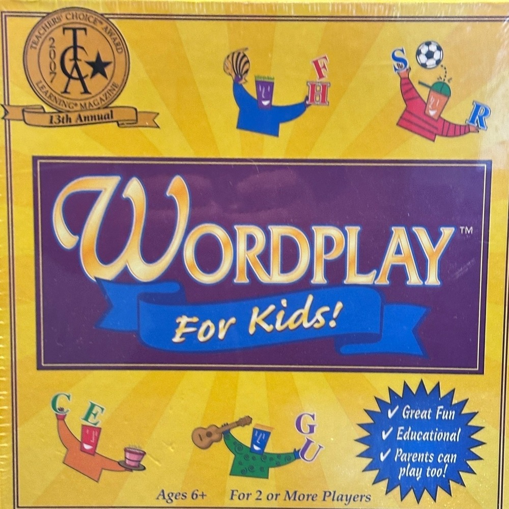 Wordplay For Kids Educational Board Game Ages 6+ 2+ Players Teachers Choice